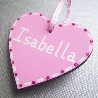 personalised colourful wooden heart by dream scene children's gifts