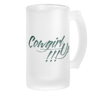 Cowgirl Up Frosted Glass Mug