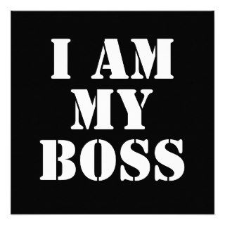 I am My Boss. Slogan. Personalized Announcements