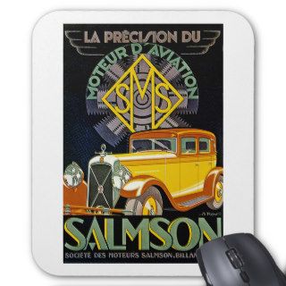 Vintage Salmson Automobile Ad Mouse Pad