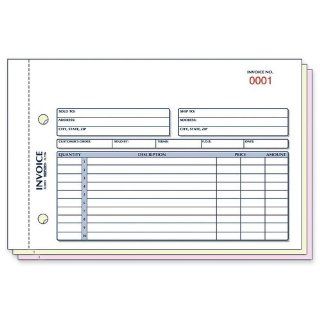 Invoice Form, 3 Part, Carbonless, Invoice, 5 1/2x7 7/8
