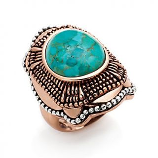 Studio Barse Kingman Turquoise Copper and Sterling Silver "Verona" Ring