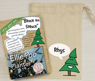 ellie poo planter with christmas tree by read my rhyme