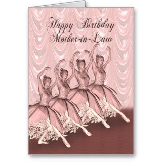 Mother in Law, a ballerina birthday card