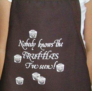 CK Products Brown Expression Cooking Apron "Nobody knows the TRUFFLES I've seen Kitchen & Dining