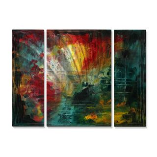 All My Walls Vivid Swirl Tree by Danlye Jones 3 Piece Painting Print