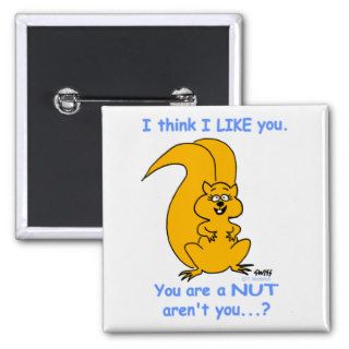 Funny Squirrel Cartoon Friendship Button