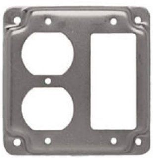Raco #915c 4"sq Gfi & Dplx Cover   Electrical Outlet Boxes  