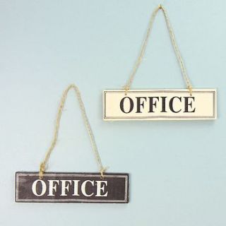 office hanging sign by lisa angel homeware and gifts