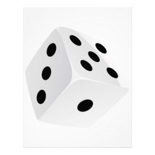 black and white dice letterhead template