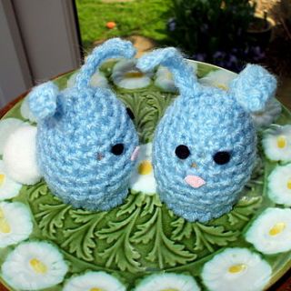 handmade easter bunny egg cosy by cookie crochet