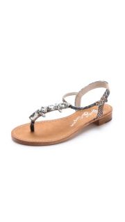 alice + olivia Nia Jeweled Flat Sandals