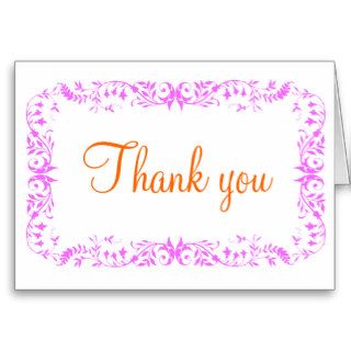 Lavender Floral Thank You Note Cards