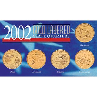 American Coin Treasures 2002 Gold layered Statehood Quarters American Coin Treasures Coins