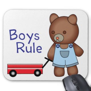 Boys Rule Mouse Pads