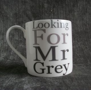 mr grey wording mug by dimbleby ceramics