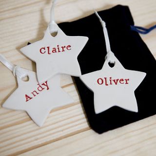 personalised christmas decorations by badgers badgers