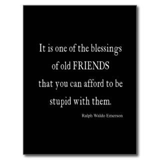 Vintage Emerson Friendship Blessing Quote Postcards