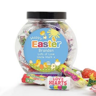 personalised easter sweet jar by hope and willow