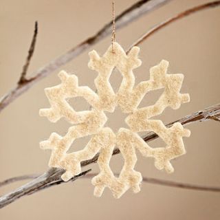 pack of three snowflake christmas decoration by paper high