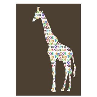 giraffe alphabet print by indira albert