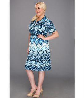 Anne Klein Plus Plus Size Argyle Print Dress