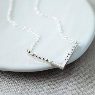 personalised chevron necklace by posh totty designs boutique