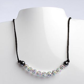nine ball mini crystal necklace by lovethelinks