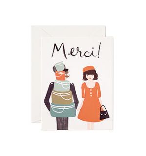 merci thank you french inspired card by little baby company