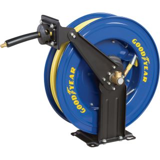 Goodyear Retractable Air Hose Reel with Hose — 3/8in. x 50ft., Model# 46731  Air Hoses   Reels