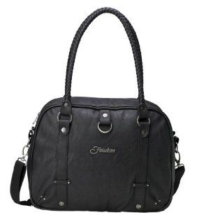 Fraulein Clara Laptop Case Bag in Black Noir with Braided Double Handles Computers & Accessories
