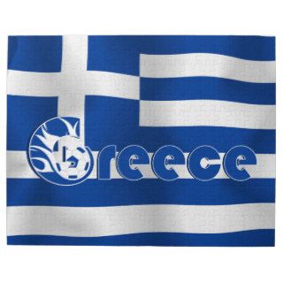 Greece Football Flag Jigsaw Puzzle