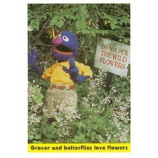 Grover and butterflies love flowers trading card (Sesame Street) 1992 Idolmaker #44 Entertainment Collectibles