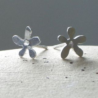 tiny flower studs by cathy newell price jewellery