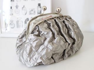 luxury grey quilted cosmetic bag by lily & joan