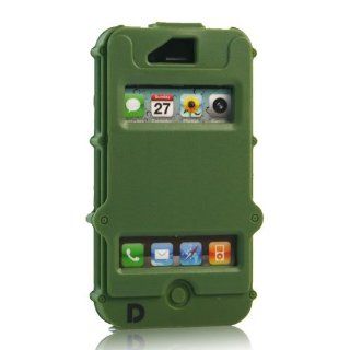 Green / Silicon Flip Case for iPhone 4, 4G, 4S +Free Screen Protector and Charger USB Cable(7225 4) Cell Phones & Accessories