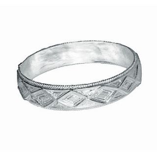 silver pattern bangle by tuli storm