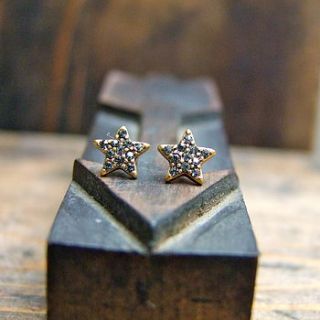 star earrings made with swarovski crystals by home & glory