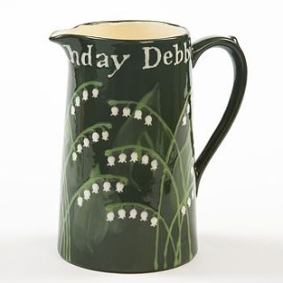 personalised lily of the valley jug by hannah berridge