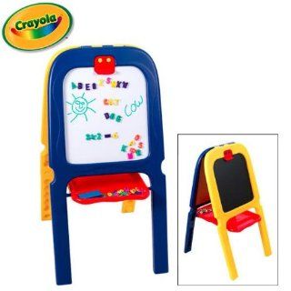 Crayola 3 in 1 Double Sided Easel   Chalkboard, Dry Erase Magnetic Includes 77 Magnetic Letters and Numbers   Childrens Easels