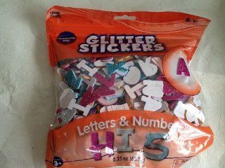 Fibre craft Glitter Stickers Letters & Numbers 2.25 Oz Bag