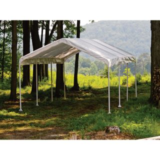 ShelterLogic Super Max 10Ft.W Deluxe Canopy — 20ft.L x 10ft.W x 9ft 6in.H, 2in. Frame, 8-Leg, Model# 23571  Super Max   2in. Dia. Frame Canopies