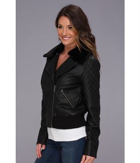 French Connection Fast Faux Leather Jet 75AXD Jacket