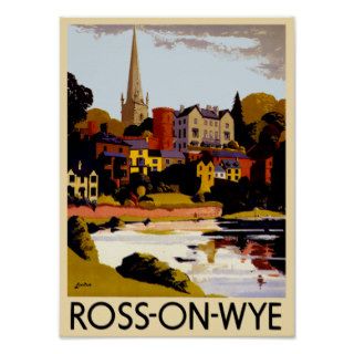 Ross On Wye England ~ Vintage UK Travel Ad Print