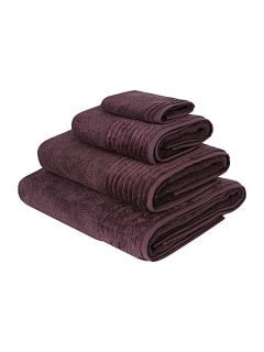 Linea Spa supima cotton towels in aubergine