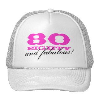 80th Birthday hat for women  80 and fabulous