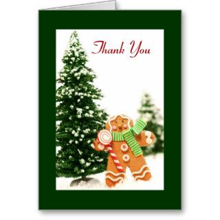 Gingerbread Holiday Thank You Card