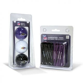 NFL Sports Team 3 Golf Ball Pack and 50 Tee Pack