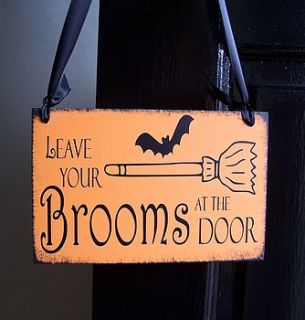 witches brooms handmade sign by bobby loves rosie