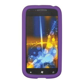 Purple Silicone Skin Soft Phone Cover for AT&T Samsung Focus II Cell Phones & Accessories